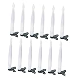 Mipcase 12 Sätze Teiliges LED Weihnachtsbaumkerzen Set mit Warmweißen Frosted Stabkerzen Clip Design Haken und Langlebigem Angelschnur Wiederverwendbar für Weihnachts und Halloween