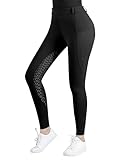 Harrison Howard Damen Reithose, Vollbesatz, Silikongriff, Reithose, Reithose, hohe Taille, new black, M