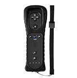 Nizirioo Wii Fernbedienung: Wireless Remote Schwarz, Gamepad Kompatibel Mit Silikonhülle für Wii/WiiU Konsole