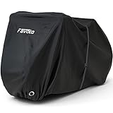 Favoto Fahrradabdeckung Wasserdicht Fahrrad Abdeckplane für 2-3 Fahrräder 210D Oxford-Gewebe Fahrradgarage Plane Fahrrad Schutzhülle Abdeckhaube mit Beutel 200 x 105x 110CM Schwarz