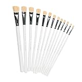 DIYEAH 12st Ölpinsel Zahlen Nachfüllbarer Lackstift Wassermalerei Detailpinsel Leinsamenöl Aquarellfarbe in Großen Mengen Farbstift Ölmalstifte Basierend Aquarellpinsel Kunstfarbe Holz