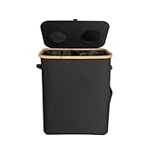 Qiraoxy Großvolumiger 140L Recycling-Behälter mit Deckel - Küchen-Mülltrennsystem mit 4 herausnehmbaren Innensäcken - Wiederverwendbare & waschbare Beutel - Ideal für umweltbewusste Haushalte