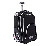 KAUITOPU Trolley Rucksack, Laptoprucksack mit 7 Zoll Rollen, Business Rolling Rucksack, Groß Rucksack Laptoptasche Rollkoffer für Herren Damen wasserdichte Aktenkoffer