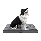LMZAPET Wasserdichte Hundebetten für große Hunde, maschinenwaschbar, orthopädisch, großes Hundebett mit abnehmbarem wasserdichtem Bezug und rutschfester Unterseite, Eierkiste aus Schaumstoff
