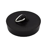 VARIOSAN Ventilstopfen für Badewannen 11923, 45,5 mm, PVC, schwarz