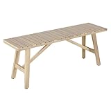 Riess Ambiente Outdoor Sitzbank Bali - 110cm - Natur hell Akazienholz klappbar wetterfest Balkonbank Bank Holzbank