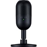 Razer Seiren V3 Mini - Ultrakompaktes USB-Mikrofon (14mm Supernieren Kondensatormikrofon, Tap-to-Mute-Sensor mit LED-Anzeige, integrierter Stoßdämpfer, Plug-and-Play Design) Schwarz