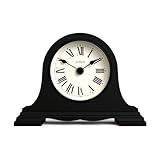 JONES CLOCKS® Speakeasy Tischuhr | Klassisches Napoleon|Hut|Design | Schwarz | Römische Ziffern | Traditioneller Stil für Schreibtisch, Tisch, Regal oder Nachttisch