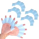 Schwimmhandschuhe mit Schwimmhäuten, Handschuhe Erwachsene und Kinder Swim, Hand Schwimmflossen, 2 Pair Weiche und Praktische Schwimmhandschuhe, Surfen Tauchen Wasserübungen(M, Blau)