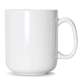 Smilatte 600ml groß Tasse, M016 einfache Keramik Porzellan Boss Kaffeetasse Becher mit Griff für Papa Männer, weiß