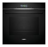 Siemens HB734G1B1, iQ700 Smarter Einbau-Backofen, 60 x 60 cm, Made in Germany, Schwarz, ecoClean & humidClean Selbstreinigung, Air Fry, Automatikprogramme, Farbiger Touchscreen, A+ Energieeffizienz