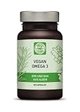 Kala Health - Vegan Omega 3 oil Algenöl Schizochytrium - 900mg Omega 3 Fettsäuren - 300mg EPA + 600mg DHA + 12mg Vitamin E Tagesdosis (60)