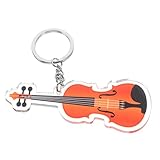 Healeved Kreativer Acryl Schlüsselanhänger Violine Musikinstrument Anhänger Leichtes Geschenk für Musikliebhaber Freund Tasche Dekoration Party Souvenir