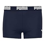PUMA Badehose für Jungen Swim Boys Logo Trunk Badeshorts Jungen schnelltrocknend Chlorbeständig, Farbe:Navy, Bekleidung:152