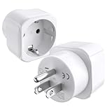 Jsdoin Reiseadapter USA Adapter Steckdose, Travel Adapter USA, Adapter USA Deutschland Stecker, Steckdosenadapter Reisestecker Stromadapter für EU zu Amerika/Kanada/Mexiko/Thailand 1PC