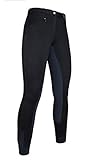 HKM Vollbesatz Damen Reithose , Schwarz (mit gauen Besatz), Gr. 40