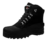 riemot Winterschuhe Damen Wasserdicht Winterstiefel Gefüttert Warme Schneestiefel Thermostiefel Rutschfest Winter Stiefel Outdoor Schuhe Schwarz EU 39