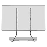 Amazon Basics Universal-TV-Ständer für LCD-/LED-/Plasma-Fernseher, 55,9 cm - 195,6 cm (22 - 77 Zoll), höhenverstellbar, kompatibel mit Soundbars, Traglast bis zu 36 kg, max. VESA 800 x 400 mm, Schwarz