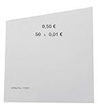 EURO Münzen Handrollpapier 1 Cent Weiß EUR Münzrollpapier Kleingeldrolle 10-50 - 100 Stück (100)