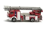 Siku 1841, Feuerwehrdrehleiter-Fahrzeug, 1:87, Metall/Kunststoff, Rot, Bewegliche Leiter