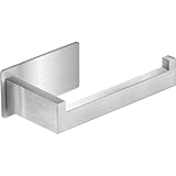 Auxmir Toilettenpapierhalter, Rollenhalter Selbstklebend ohne Bohren, WC Klopapierhalter Edelstahl Papierhalter Klorollenhalter für Toilette Badezimmer Küche, Rostfrei, Silber