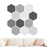 Kustimantu Aufkleberfliesen für Küchenwand, Wandfliesenaufkleber | 10 Blätter schälen und Stickabziehbilder,3d Waschtischschale und Stick Wandfliesen Sechseck für Kitchens Badezimmer Kamindekor 11.8