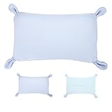 koshine kinderkopfkissen mit charmanten Hasenohren aus Memory Foam Atmungsaktiv Kopfkissen (Blau+ Kissenbezug*2)