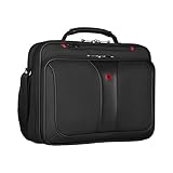 WENGER Legacy 16 Laptop-Tasche zum Umhängen, Notebook bis 16 Zoll, Aktentasche, Organizer, 15 l, Damen Herren, Büro Business-Reisen Uni, Schwarz, 600647