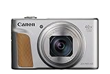Canon SX740 HS PowerShot Digitalkamera Silber - Praktische Kompaktkamera mit 4K Auflösung und hybridem Autofokus - Canon Powershot Kamera mit 40x optischem Zoom - Auto-Transfer per WLAN und Bluetooth