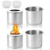Brennkammer Set, Ethanol Brenner, Bioethanol Brennertopf, 6PCS Tischkamin Ethanol Behälter Tischkamin Alkohol-Box Edelstahl Brennkammer für Tischfeuer Outdoor Indoor