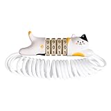 ROCKBROS Fahrradschloss Zahlenschloss Kinder, Kabelschloss mit Drahtseil 130cm/4.6mm, Helmschloss Skischloss mit 4 Zahlencode, Schloss Fahrrad für Rennrad Sci Snowboard Scooter Roller Ebike Gravel