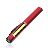 flintronic Mini LED Taschenlampe, Handheld Taschenlampe Klein, IPX4 Wasserdicht Stiftlampe, USB-aufladbare, Stift Lampe Perfekt für Inspektion, Arbeit, Reparatur, Notfälle (Rot)