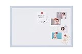 Bi-Office Whiteboard, magnetisch, trocken abwischbar, Rahmen aus Holz, Pastellblau, MDF 40 x 30 cm