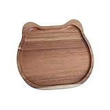 Sharplace Holztablett, Speiseteller, vielseitiger Organizer, süßes Servierbrett, getrockneter Obstteller, Holzteller für Couchtisch, Badezimmer, Küche, 20 X 20 X 1.5 cm