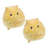 Ciieeo 2 Stück Kleine Tierornamente Aus Holz Hamsterfigur Aus Holz Tierstatue Handgeschnitzte Tierfigur Niedliche Hamsterverzierung Kleine Tierverzierungen Holztierfiguren Hölzern