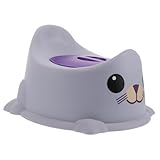 CONGARTENO Babytöpfchen mit Rutschfestem Mattem Sitzring und Abnehmbarem Deckel Dickwandiger Stabiler Junge Mädchen Toilettentrainer in Blau für Zuhause und