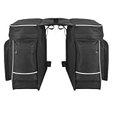 Levemolo Fahrradtasche 30L Große Gepäckträgertasche mit Stabilem Ringverschluss Doppelseitige Fahrradtasche für Radtouren und Outdoor Aktivitäten