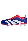 adidas Unisex Predator League J Football Boots Firm Ground Fußballschuhe, Lucid Blue/Cloud White/Solar Red, 33 EU