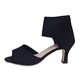 Damen Spangenpump Sommer Peep Toe Stöckelschuhe Sandalen mit Absatz Blockabsatz Absatzschuhe Sommerschuhe Orthopädische Elegant Sandaletten High Heels Bequem Schuhe