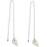 Operitacx 2 Stück Deckenventilator Zugkette mit Glas Vogel Anhänger Dekorative Zugkette Verlängerung für Deckenventilator und Leuchte Langlebig und Passend Vintage Stil