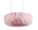HYHDDM ROSA FEDERLÄNSTER - Donut Pendelleuchte mit E27 Fassung, ideal für Wohnzimmer, Esszimmer oder Eingangsbereich., Einfarbig, 27.5'
