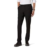 Amazon Essentials Herren Knitterarme Stretch-Anzughose, Schmale Passform, Schwarz, 38W / 32L