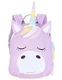 Juicy Bumbles Kindergartenrucksack Mädchen Kinderrucksack Mit Brustgurt Kita Rucksack Kindergarten Kindergartentasche Kinderrucksäcke Kinder Kleinkind 2-5 Jahre Einhorn