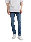 TOM TAILOR Denim Herren 1045760 Jeans Aedan Straight, 10119-Used Mid Stone Blue Denim, 36W x 36L