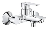GROHE StartEdge - Einhand- Wannenarmatur (mit Temperaturbegrenzer, variable Mengenbegrenzung, automatische Umstellung, langlebig), chrom, 24198001