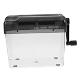 SHOWERORO Manueller Aktenvernichter Büro Aktenvernichter Kleiner Aktenvernichter Tisch-aktenvernichter Aktenvernichter Für Papier Kleiner Schredder Handschredder Black Rostfreier Stahl