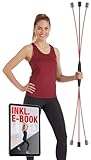 NAJATO Sports Schwingstab – Swingstick inkl. E-Book (PDF Datei) & Tasche – Wackelstab mit verstellbaren Gewichten – Für Physiotherapie & Fitness