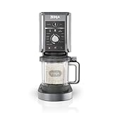 Ninja CREAMi Deluxe Eismaschine mit 3 Behältern, 10 Funktionen, Dessert & Ice Cream Maker für Eiscreme, Sorbet, Frozen Joghurt, Milchshakes, Slushi, 2-in-1 Geschmacksoption, Silber, NC501EU