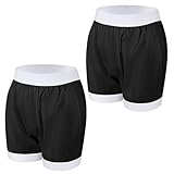 Carer 2 Stück Inkontinenz-Auslaufsichere Unterwäsche Boxershorts für Erwachsene Plastik-Windelhülle Waschbare Wiederverwendbare Wasserdichte Inkontinenzunterwäsche Boxershorts Unisex Schwarz Größe L