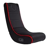 BluMill Gaming Sessel mit integrierten Lautsprechern, Entertainment Gaming Chair Mit Bluetooth Funktion, Platzsparend und Zusammenklappbar
